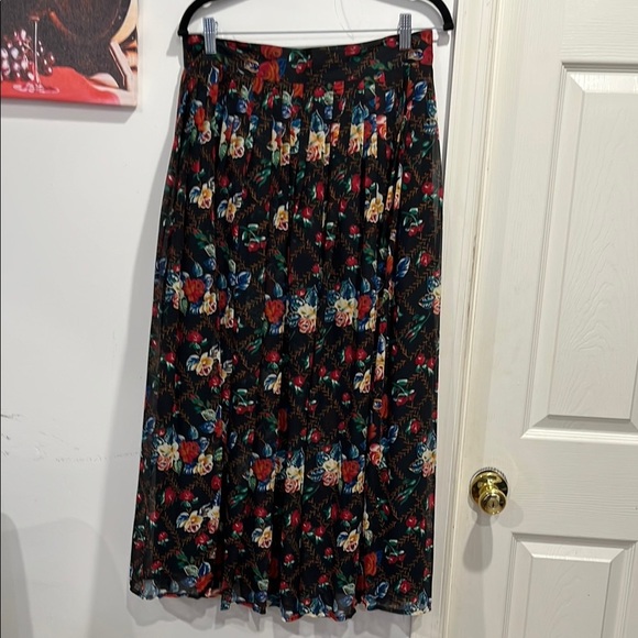 Potomac collection Floral Black Skirt size 14 - Picture 1 of 7